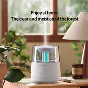 Raindrop Candlelight Aromatherapy Diffuser Air Humidifier with Colorful Lights US Plug Black