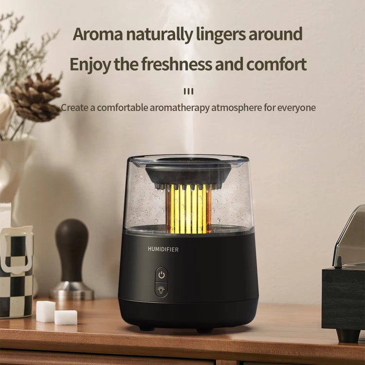 Raindrop Candlelight Aromatherapy Diffuser Air Humidifier with Colorful Lights US Plug White
