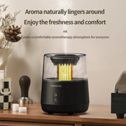 Raindrop Candlelight Aromatherapy Diffuser Air Humidifier with Colorful Lights US Plug White