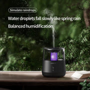 Raindrop Candlelight Aromatherapy Diffuser Air Humidifier with Colorful Lights US Plug White