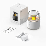 Raindrop Candlelight Aromatherapy Diffuser Air Humidifier with Colorful Lights US Plug Black