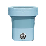 Fully Automatic Mini Foldable Washing Machine With Dehydration Function, Size: UK Plug(Blue)