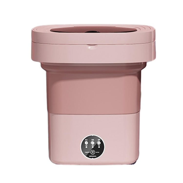 Fully Automatic Mini Foldable Washing Machine With Dehydration Function, Size: UK Plug(Pink)