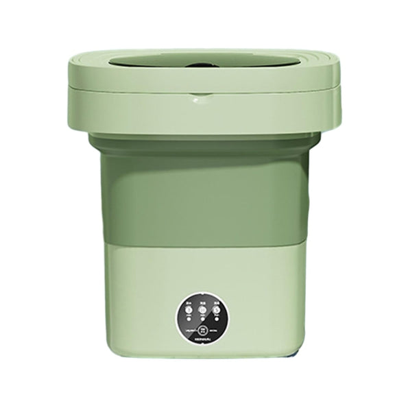 Fully Automatic Mini Foldable Washing Machine With Dehydration Function, Size: AU Plug(Green)