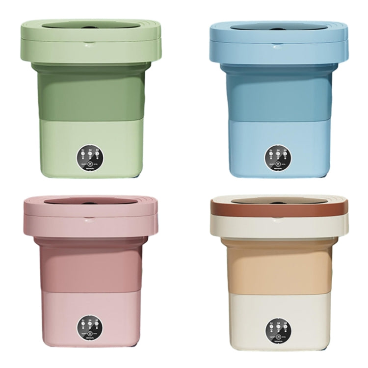 Fully Automatic Mini Foldable Washing Machine With Dehydration Function, Size: AU Plug(Green)