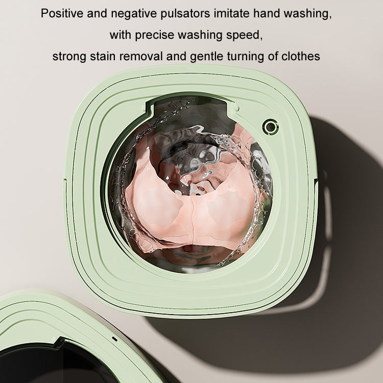Fully Automatic Mini Foldable Washing Machine With Dehydration Function, Size: UK Plug(Pink)