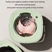 Fully Automatic Mini Foldable Washing Machine With Dehydration Function, Size: UK Plug(Pink)