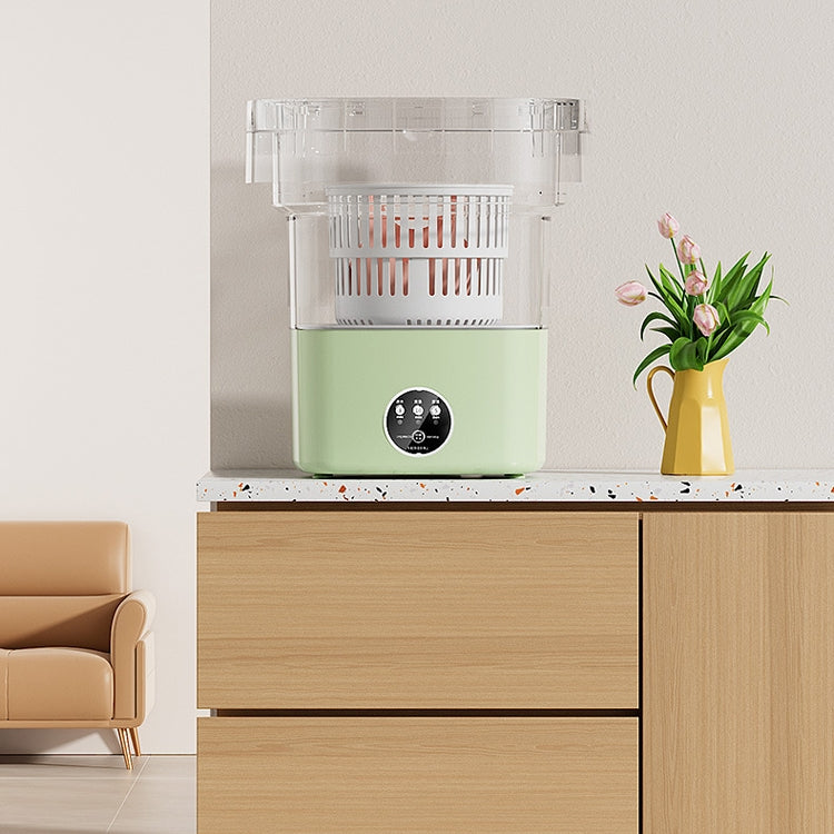 Fully Automatic Mini Foldable Washing Machine With Dehydration Function, Size: UK Plug(Pink)