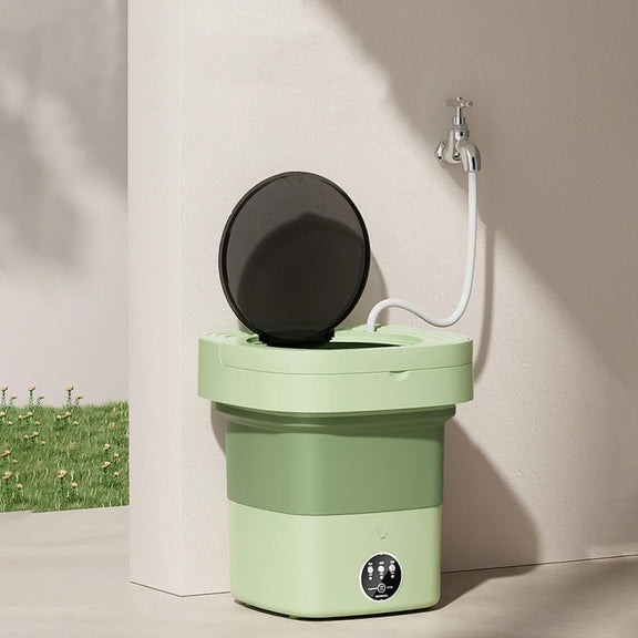 Fully Automatic Mini Foldable Washing Machine With Dehydration Function, Size: UK Plug(Blue)