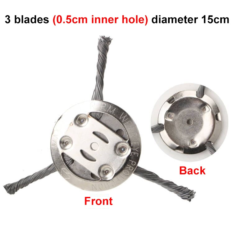 Steel Wire Weeding Wheel Twisted Wire Weeding Disc Mower Blade Accessories, Spec: 3-heads