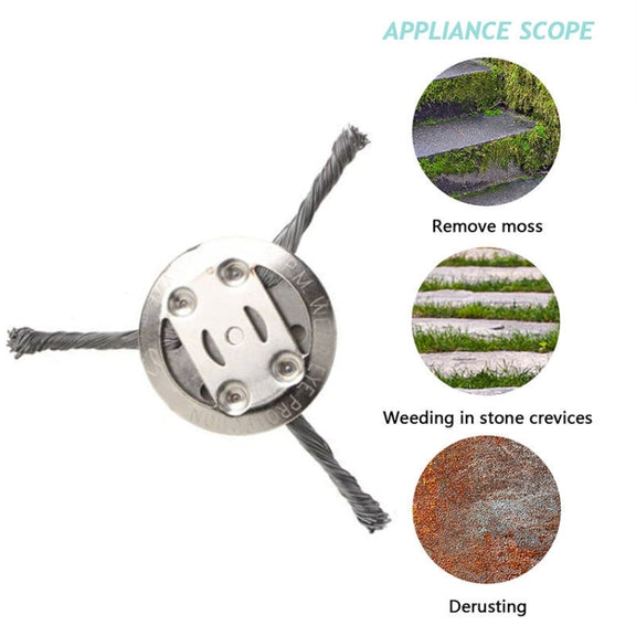 Steel Wire Weeding Wheel Twisted Wire Weeding Disc Mower Blade Accessories, Spec: 3-heads
