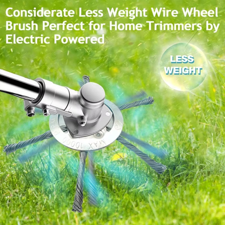 Steel Wire Weeding Wheel Twisted Wire Weeding Disc Mower Blade Accessories, Spec: 3-heads