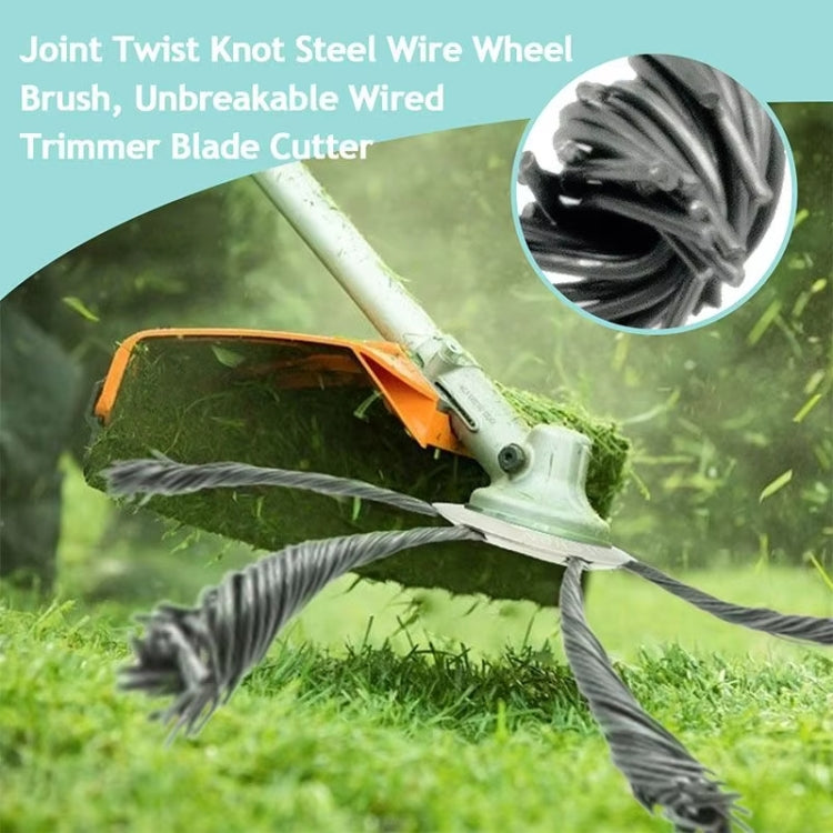 Steel Wire Weeding Wheel Twisted Wire Weeding Disc Mower Blade Accessories, Spec: 3-heads