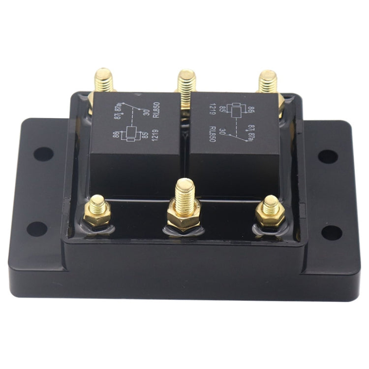 12V80A Automotive Relay Module Water-resistant Fuse Box(Black)