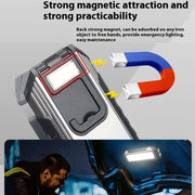 E-SMARTER KXK586 Flat Work Light LED Work Auto Repair Light USB Rechargeable Repair Light With Magnetic Attachment