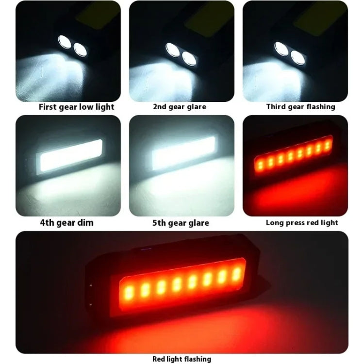 E-SMARTER KXK586 Flat Work Light LED Work Auto Repair Light USB Rechargeable Repair Light With Magnetic Attachment