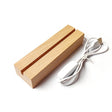 LED Light Solid Wood Luminous Base for Resin Art Acrylic Glass Lights Rectangular Slot 20cm(Warm Light) - free shipping - PMc TechLife - Order now!