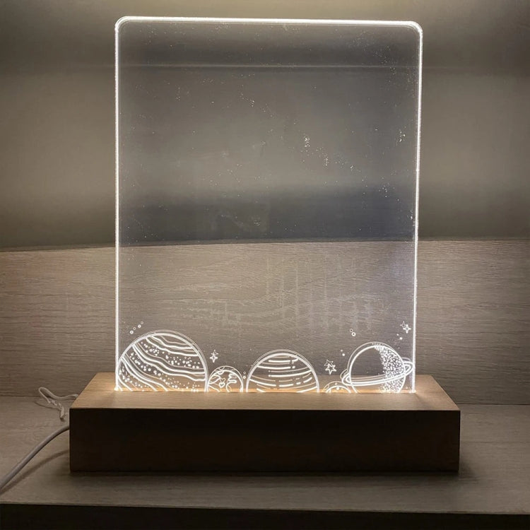 LED Light Solid Wood Luminous Base for Resin Art Acrylic Glass Lights Round 6x2cm(Warm Light)