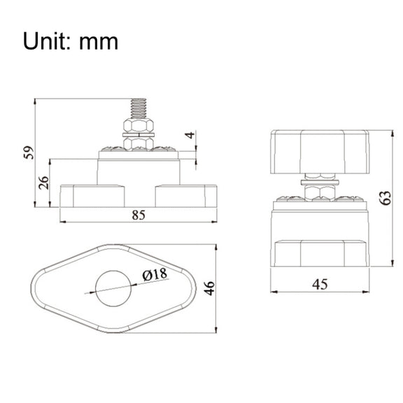 300A Car Modified Multi-channel Current Bus Terminal(AOA6313CT-M10)