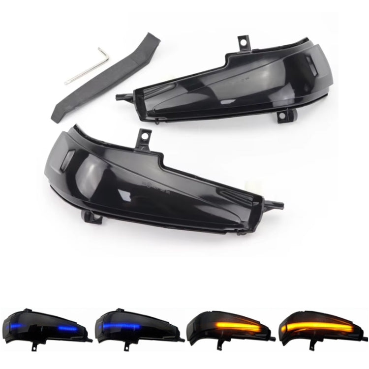 For Honda Civic MK8 Car Dynamic LED Water Flow Turn Signal Rearview Mirror Lights, Color: Blue Yellow Light