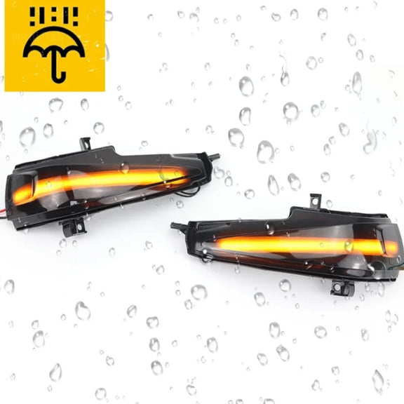For Honda Civic MK8 Car Dynamic LED Water Flow Turn Signal Rearview Mirror Lights, Color: Blue Yellow Light