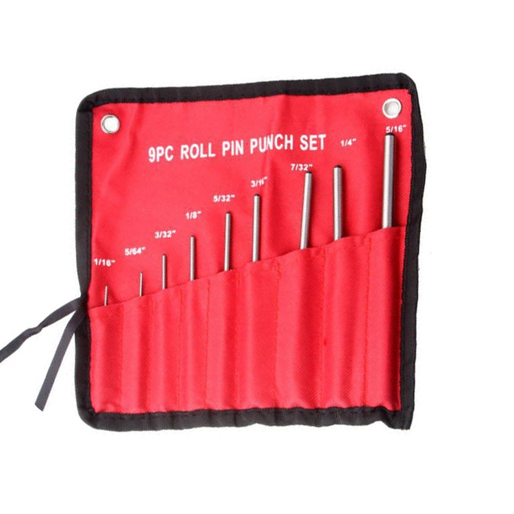 9-in-1 Heavy Duty Roll Pin Punch Set Round Punch Removal Tools, Spec: Canvas Packaging