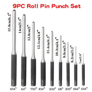 9-in-1 Heavy Duty Roll Pin Punch Set Round Punch Removal Tools, Spec: Canvas Packaging