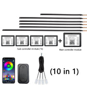 10 in 1 Car Hidden Acrylic LED Colorful Decorative Atmosphere Light Strip
