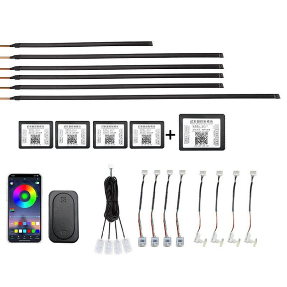 18 in 1 Car Hidden Acrylic LED Colorful Decorative Atmosphere Light Strip