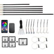22 in 1 Car Hidden Acrylic LED Colorful Decorative Atmosphere Light Strip