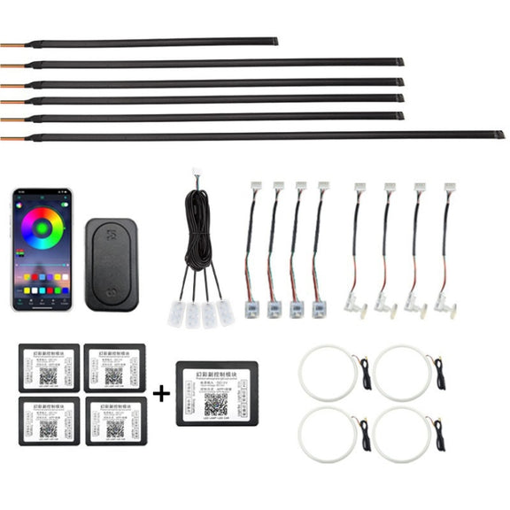 22 in 1 Car Hidden Acrylic LED Colorful Decorative Atmosphere Light Strip