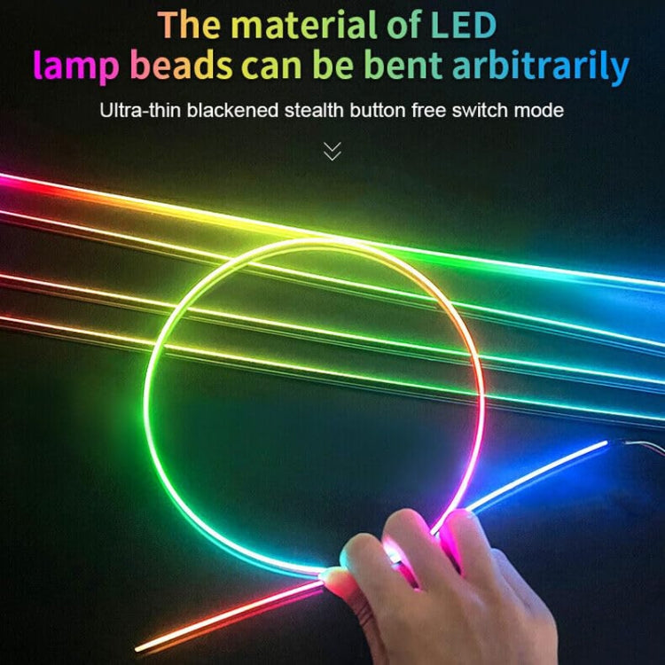 18 in 1 Car Hidden Acrylic LED Colorful Decorative Atmosphere Light Strip
