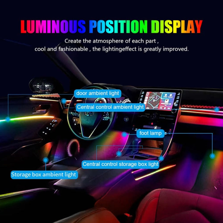 22 in 1 Car Hidden Acrylic LED Colorful Decorative Atmosphere Light Strip
