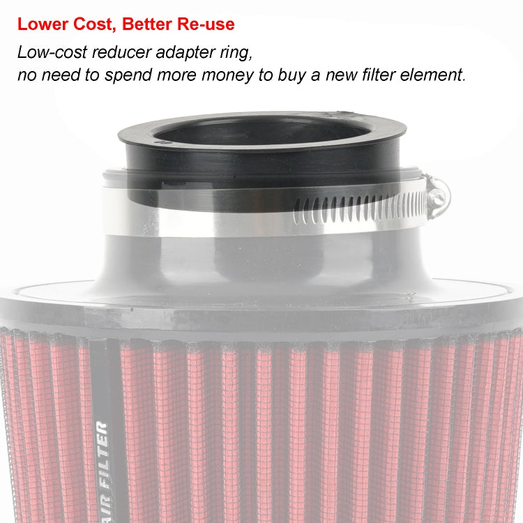 Car Modified Air Filter Reducer Rubber Ring(76mm To 70mm)