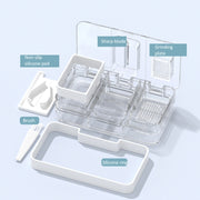 3 In 1 Double-layer Cutting and Grinding Medicine Box Travel Pill Organizer Case(White)