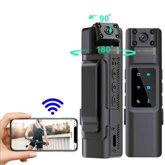 WIFI HD Night Vision Chest-Worn Work Recorder Cycling Camera, Model: L13+64G TF Card+Bracket