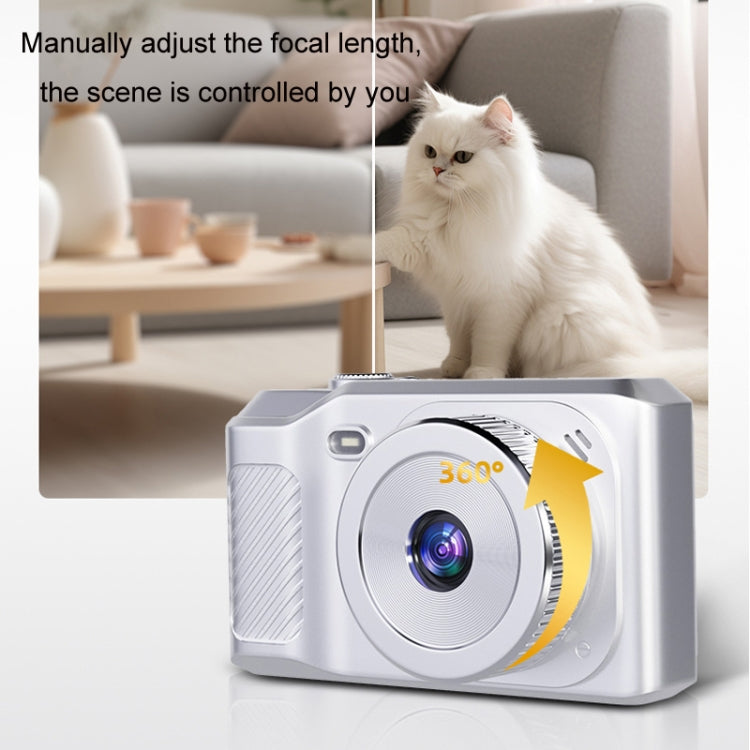 1080P HD Student Retro Digital Card Camera, Color: White+32G