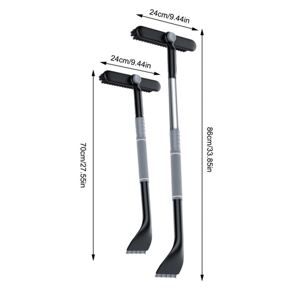 Multifunctional Car Defrosting Snow Shovel, Color: Black Boxed