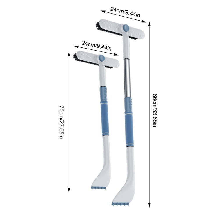 Multifunctional Car Defrosting Snow Shovel, Color: White Boxed
