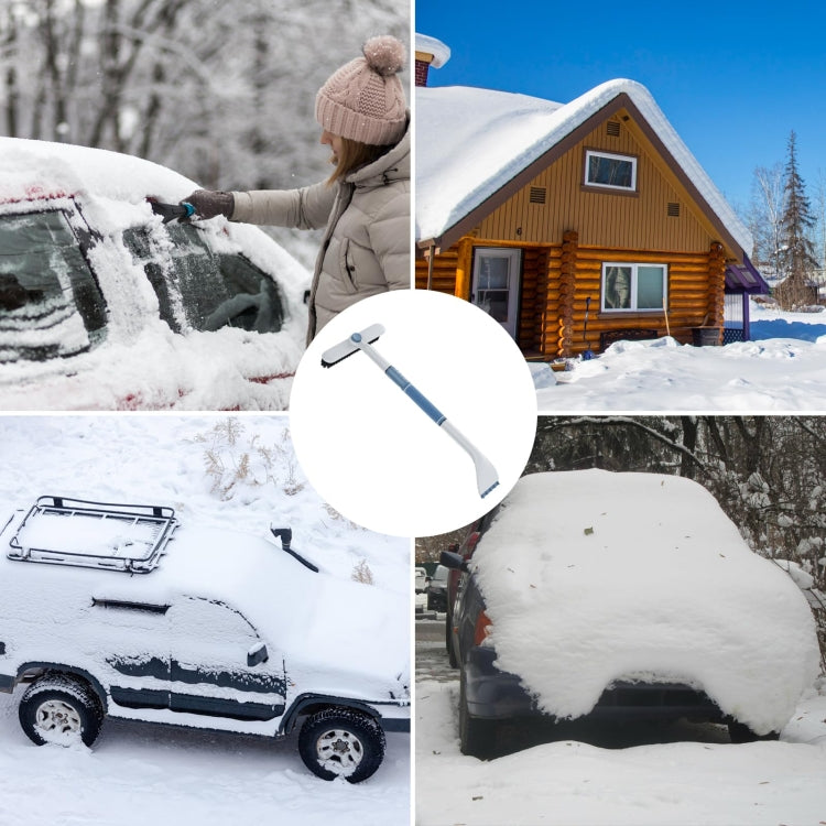 Multifunctional Car Defrosting Snow Shovel, Color: White Boxed