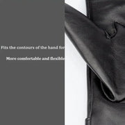 Women Sheepskin Wool Fleece Lined Windproof Warm Gloves Touchscreen Thick Snow Driving Gloves, Size: M(Black)