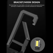 E-SMARTER K011 USB Rechargeable Repair Light With Magnet COB Strong Light Flashlight, Style: A Foldable Red