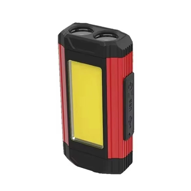 E-SMARTER K011 USB Rechargeable Repair Light With Magnet COB Strong Light Flashlight, Style: B Simple Red