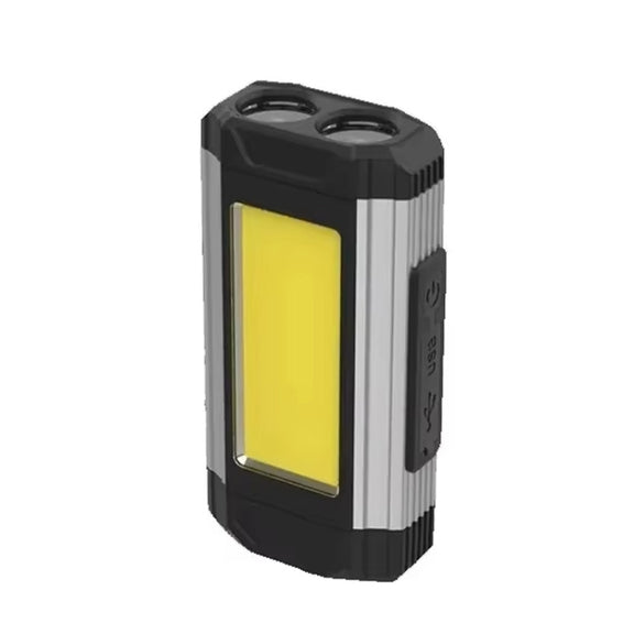 E-SMARTER K011 USB Rechargeable Repair Light With Magnet COB Strong Light Flashlight, Style: B Simple Silver