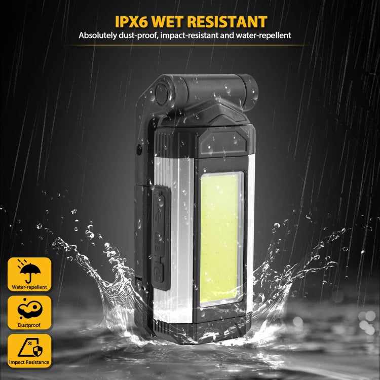 E-SMARTER K011 USB Rechargeable Repair Light With Magnet COB Strong Light Flashlight, Style: B Simple Red
