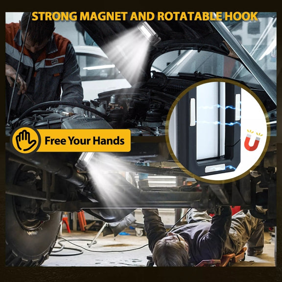 E-SMARTER K011 USB Rechargeable Repair Light With Magnet COB Strong Light Flashlight, Style: A Foldable Red