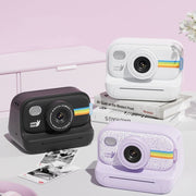 2.0-Inch LED Flash 1080P HD Recording Photo Printing Camera With 3-Rolls Paper, Color: Black+32G