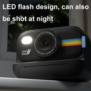 2.0-Inch LED Flash 1080P HD Recording Photo Printing Camera With 3-Rolls Paper, Color: White