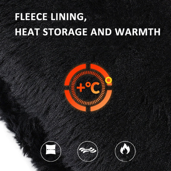 OZERO Women Sheepskin Warm Gloves with Fleece Lining Split Finger Elasticated Gloves, Size: L(Orange Red)