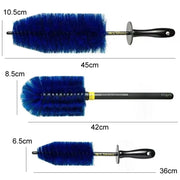 3pcs /Set Car Wash Engine Compartment Cleaning Detail Brush(Blue)